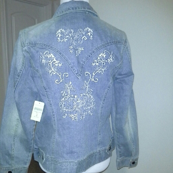 Embroidered Denim Jacket - Picture 2 of 3